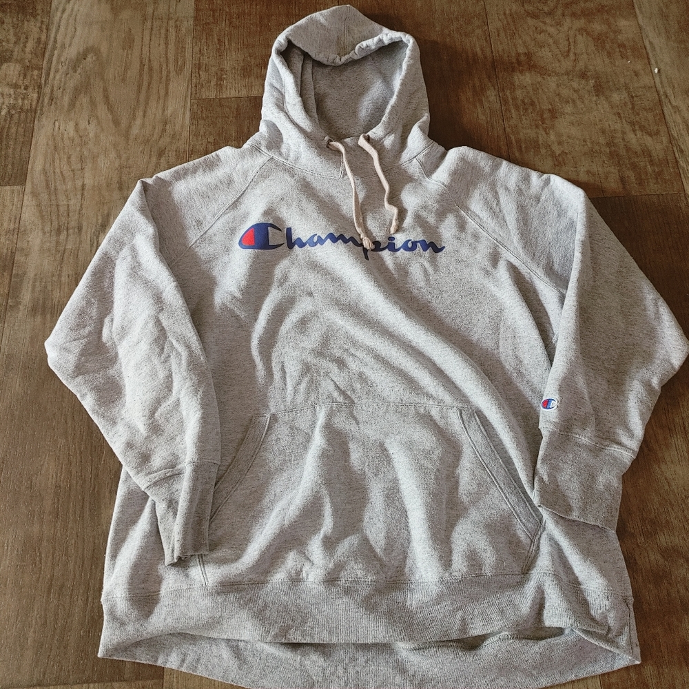 Champion Grey hoodie sweatshirt size 2X